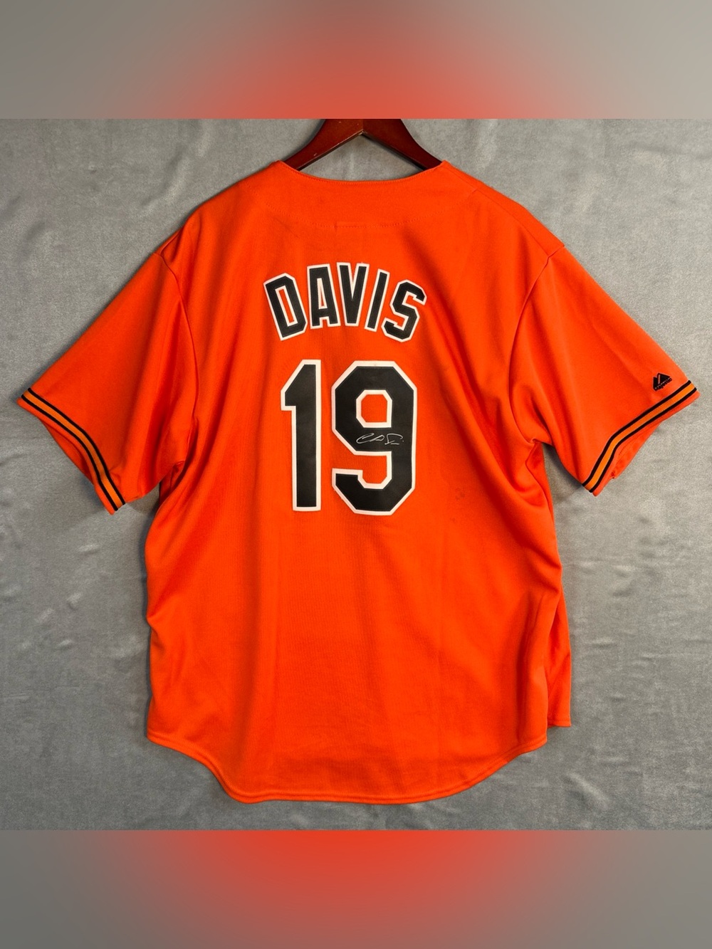 Chris Davis Signed Majestic Baltimore Orioles Jersey XL Autographed MLB Orange
